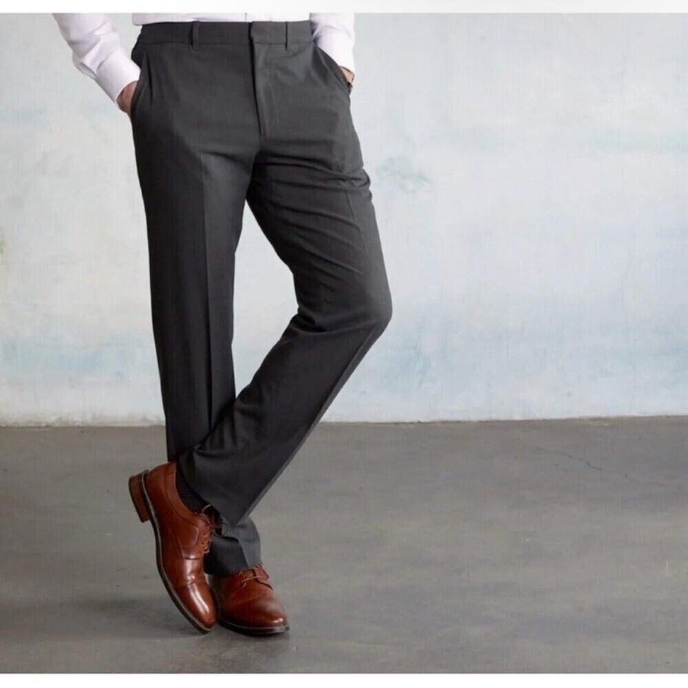 Bluffworks Thunder Gray Presidio Modern Dress Pants 30W